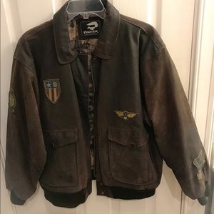 Vintage 1980s Distressed Leather Jacket